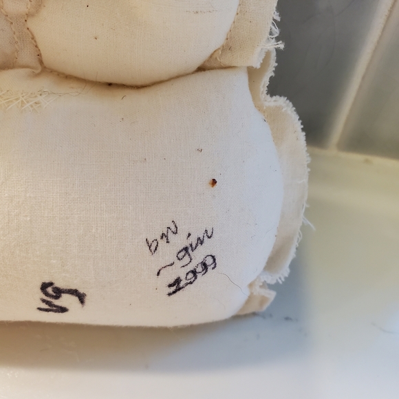 Snowman Christmas Decoration, handmade, signed on back, 1999 - Picture 7 of 9